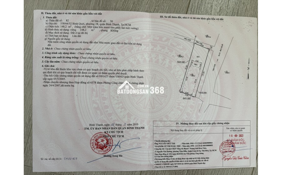 CHÍNH CHỦ CẦN TIỀN BÁN GẤP ĐẤT THANH ĐA- BÌNH QUỚI, CÓ SỔ